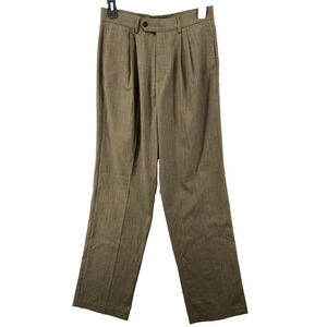 NEW ASOS Pants Mens Sz 34x34 Tan Gold Pleated Front Tapered Leg Pockets Dress‎